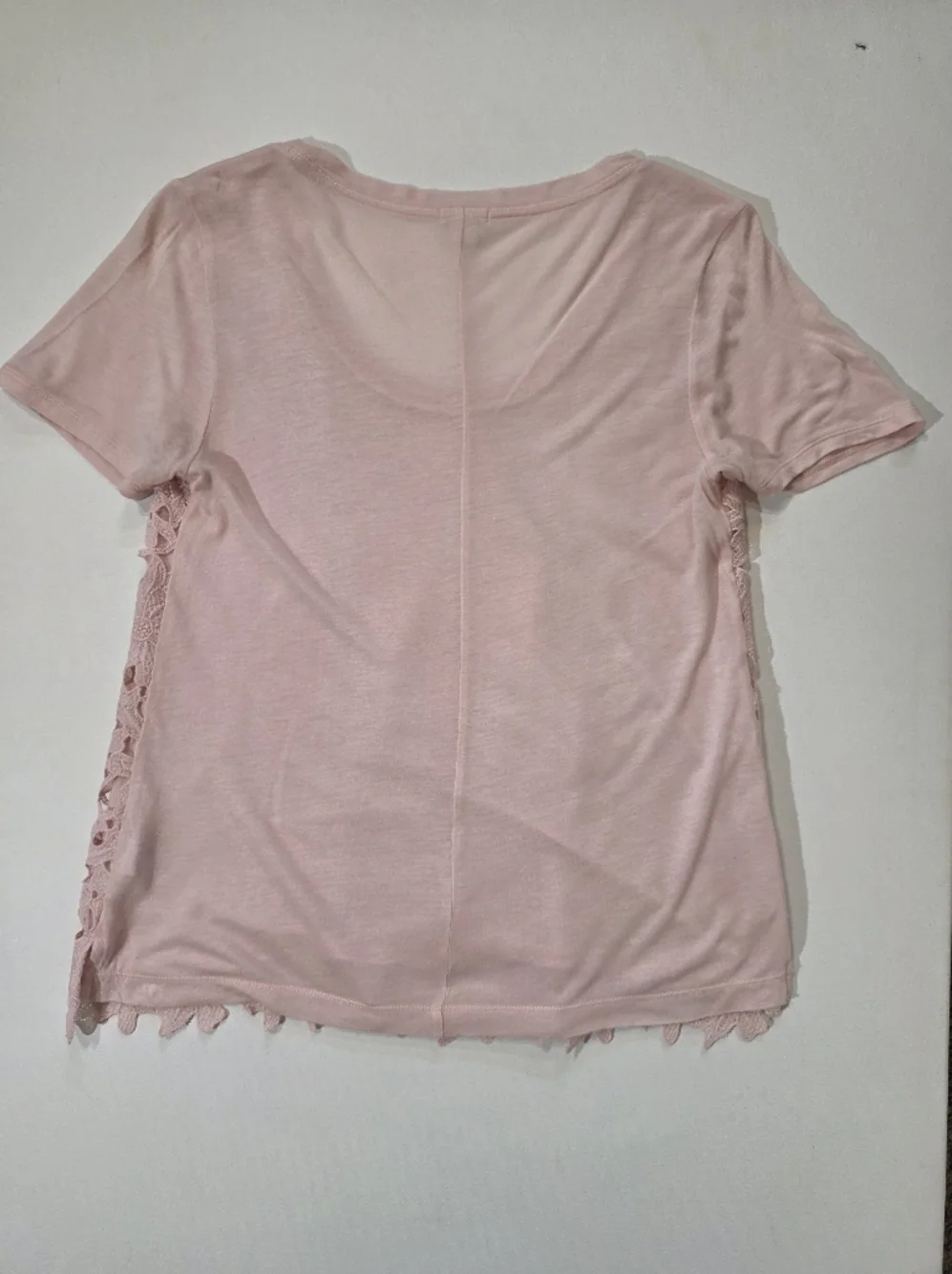 J. Crew Blouse‎ Womens Medium Pink Lace Floral Overlay Mixed Media Feminine